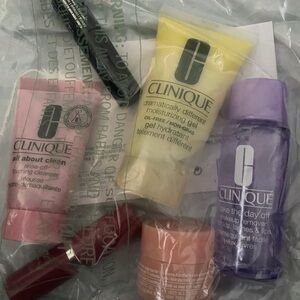 Clinique Makeup and Skincare Set - Pink, Yellow, Purple